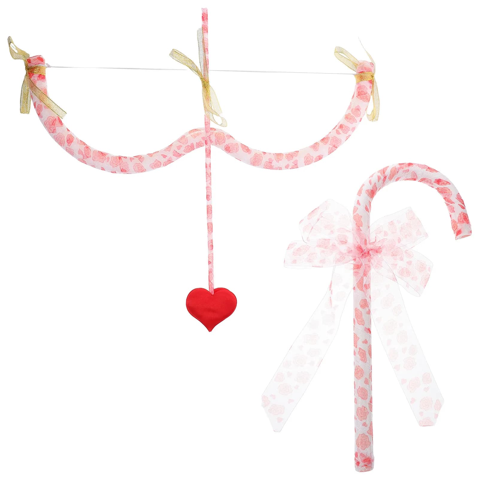 Set di Accessori Cupido: Arco, Freccia e Bacchetta per Costumi di San Valentino, Feste in Maschera, Servizi Fotografici e Decorazioni