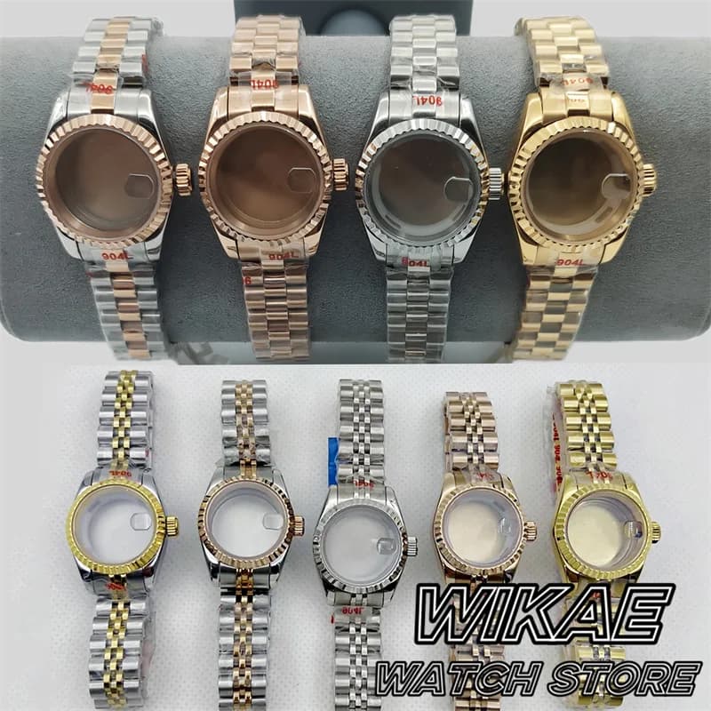 NH05 26 mm stainless steel watch case with women's watch bracelet NH05 NH06 Automatic Movement Sapphire Glass