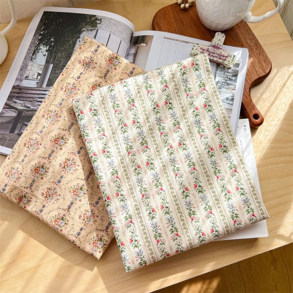 Pure Cotton 40s Flat Small Floral Summer Flower Wall Wreath Clothing Nightgown Handmade Baby Bedding Fabric