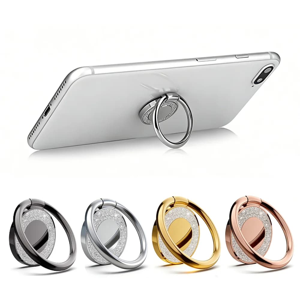 360 ° Supporto per Telefono con Anello Girevole in Metallo, Supporto Universale Rotondo Compatibile con iPhone e Samsung