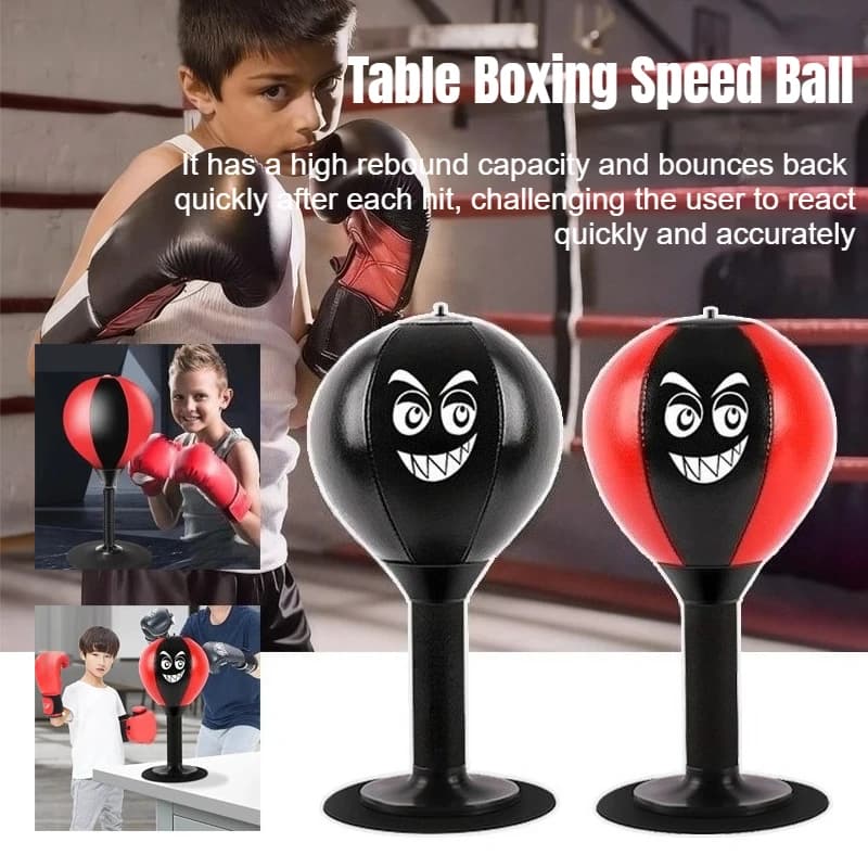 Children's Antistress Boxing Bag Toy with Suction Stress Buster Desk Boxing Punch Ball Reduce Voltage Toys