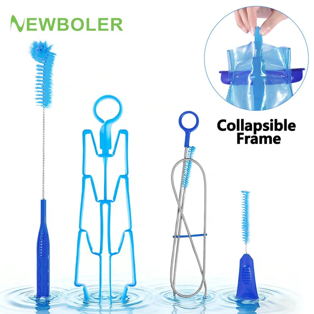 4 pezzi kit per la pulizia della vescica dell'acqua per idratazione strumento multifunzione per la pulizia del sacchetto dell'acqua strumenti da campeggio all'aperto per vesciche d'acqua