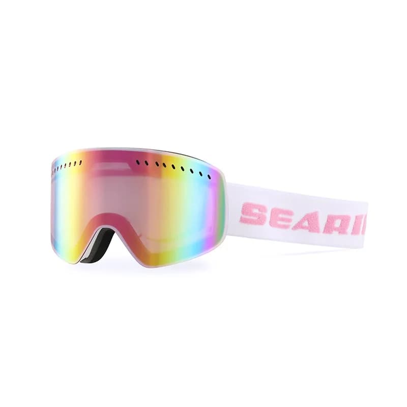 Maschera da sci professionale antiappannamento Occhiali da sci Magnetico doppio strato Uomo Donna Super View Snowboard UV400 Occhiali da sole da neve