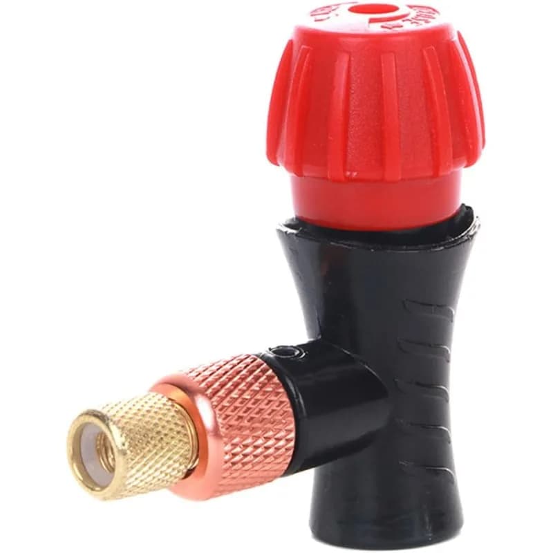 Bike Tire Portable Inflator Valve Adapter Air Pump Accessory for American French Dual-use Adapter 3/8-24UNF 16G CO2 Pump Head