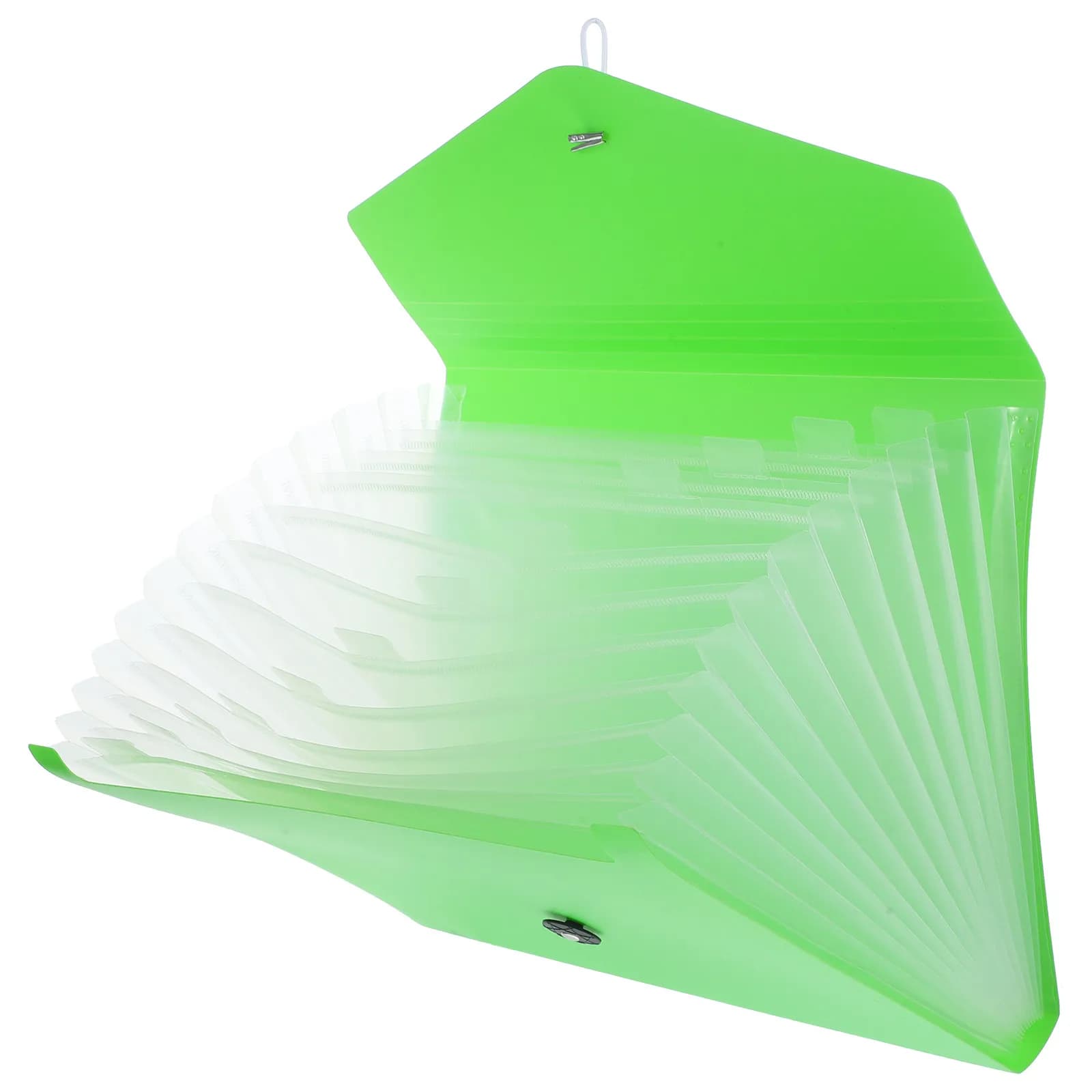 Compact Accordion File Folder with Dividers Button Fastener Strap for Documents Organizing Tax Contracts Bills Statements