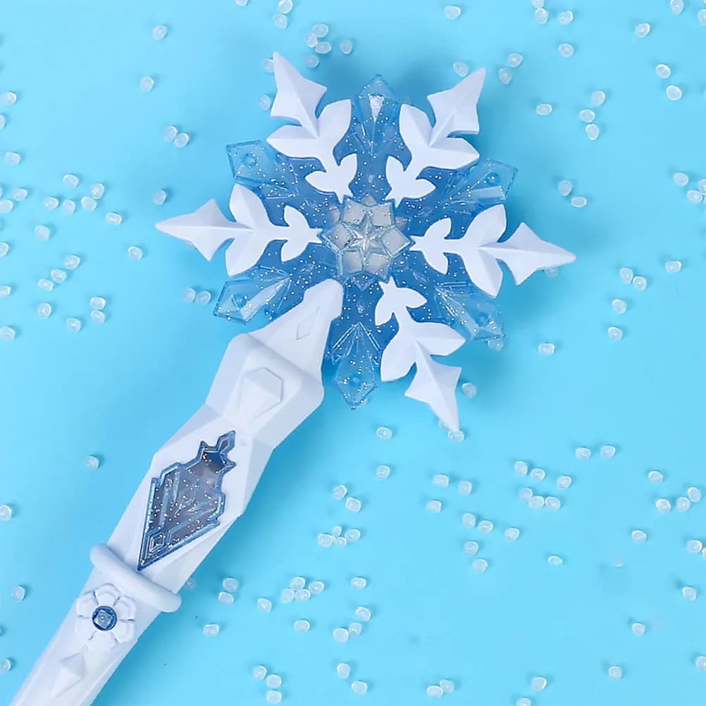 2 bacchette luminose a forma di fiocco di neve, accessori per feste di compleanno, costumi per bambine, accessori per giochi di ruolo