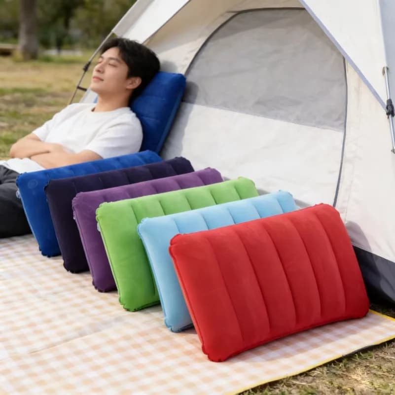 Inflatable Camping Pillow Travel Sleeping Pillow for Outdoor Camping Hiking, Portable Lightweight Air Pillow for Tent & Picnic
