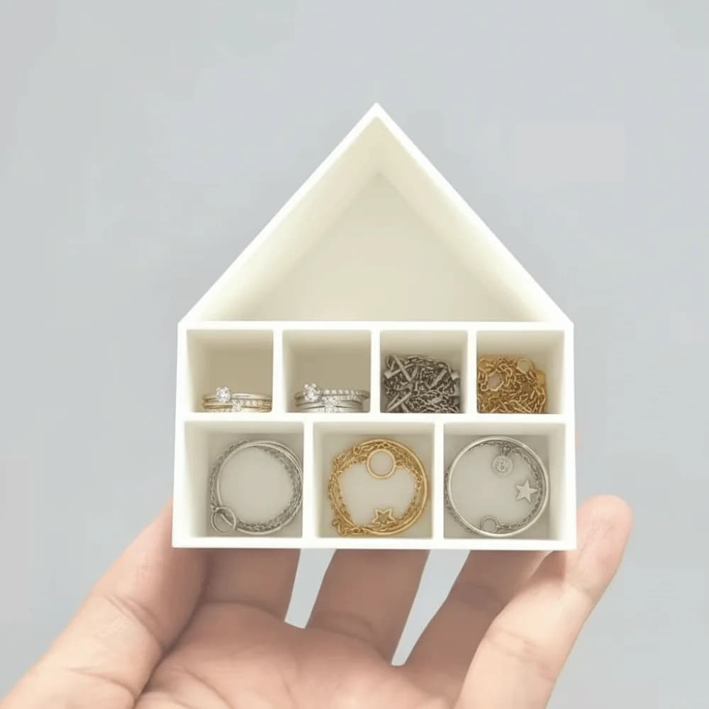 1pc / 2pcs / 3pcs Plastic Craft Ornament Miniature Dollhouse Model White / Red DIY Earrings Storage Box Waterproof 3D Printed