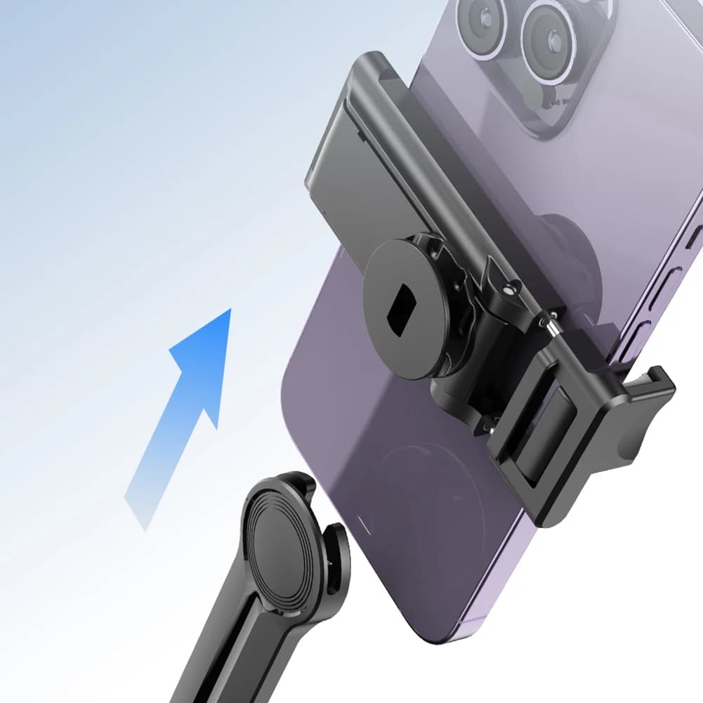Treppiede con Tracciamento Automatico del Viso a 360° ° Supporto per telefono con tracciamento automatico della rotazione, senza app, con telecomando e controllo gestuale