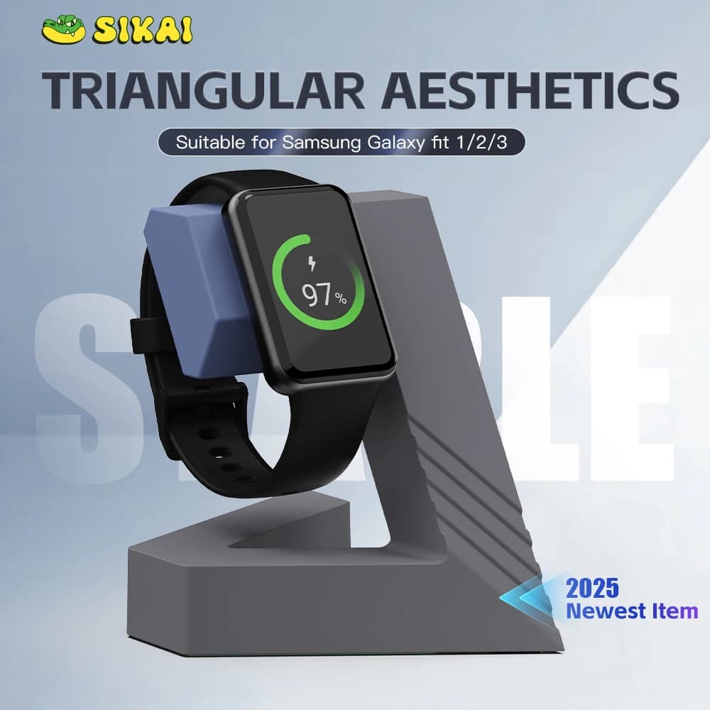 Supporto di ricarica per Samsung Galaxy Fit3 Fit2 Supporto per caricabatterie wireless Facile installazione Dock magnetico stile sottile dal design elegante e fresco