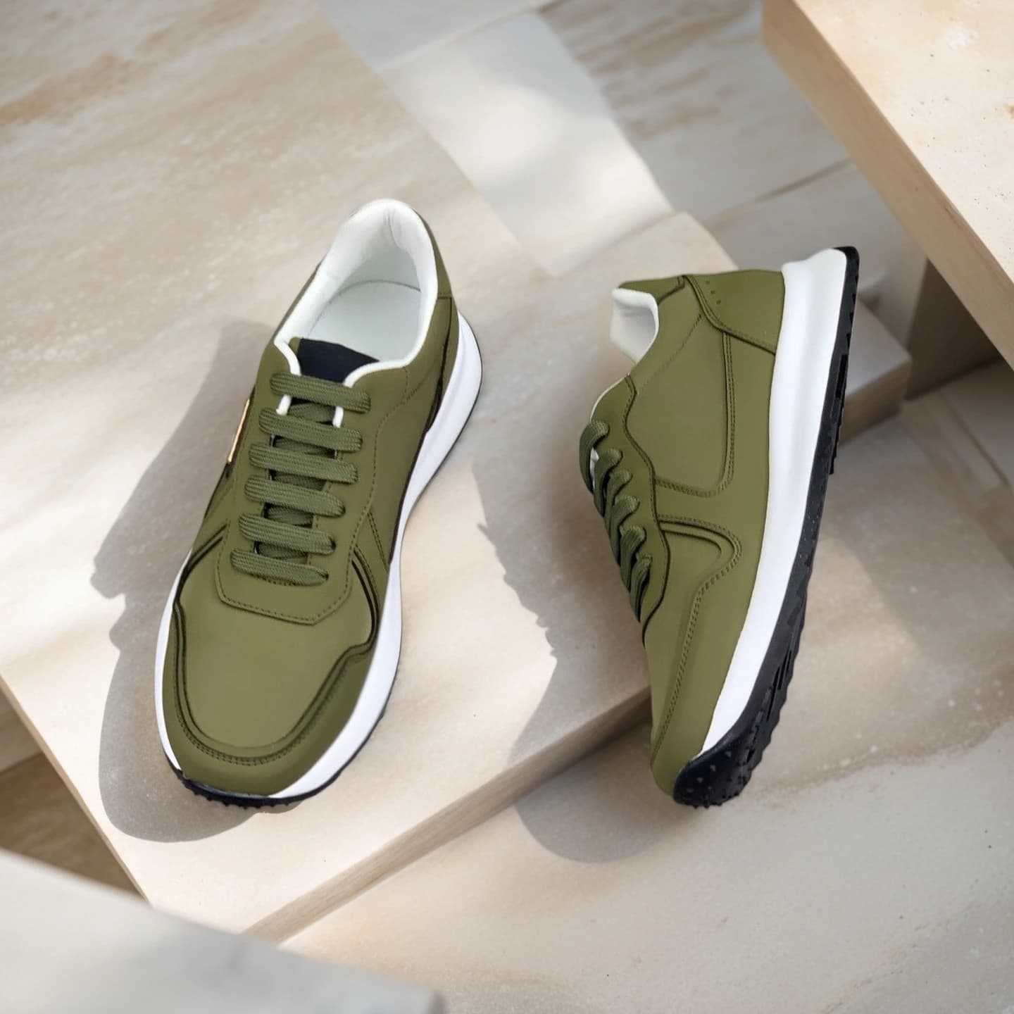 Sneakers Casual Artigianali di Lusso da Uomo in Pelle Bovina Pieno Fiore, Scarpe Sportive da Corsa per Esterni, Regali per le Feste