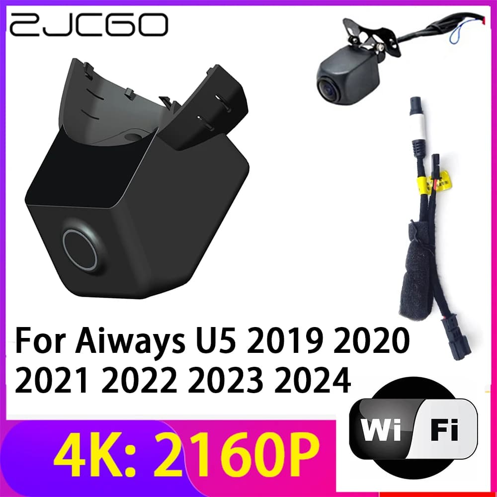 ZJCGO 4K 2160P Dash Cam DVR Car Camera Joiner Wifi Night vision for Aiways U5 2019 2020 2021 2022 2023 2024