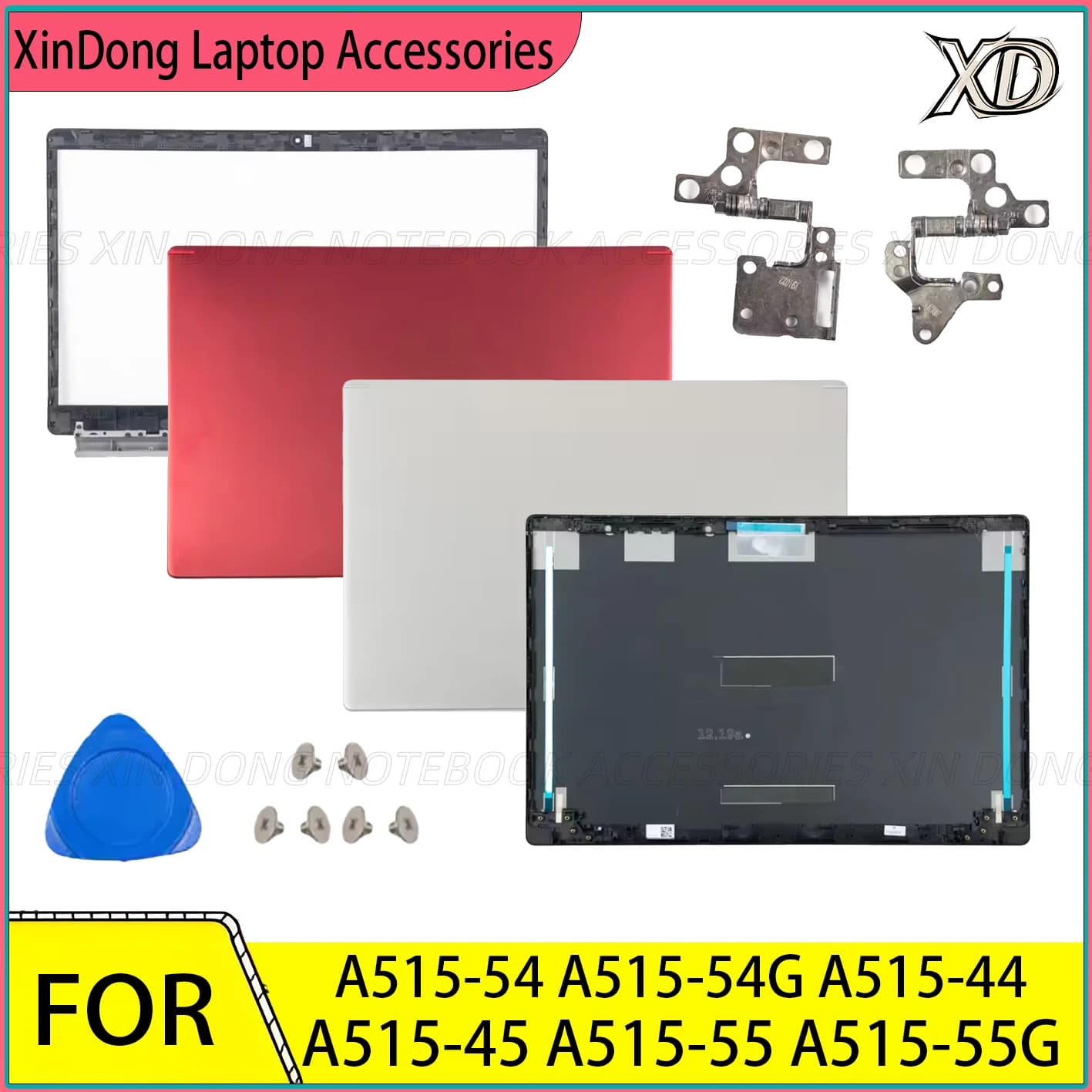 Cover posteriore LCD per laptop + cornice frontale con cerniere per Aspire 5 A515-54 54G 44 45 55 55G N18Q13 Sostituzione