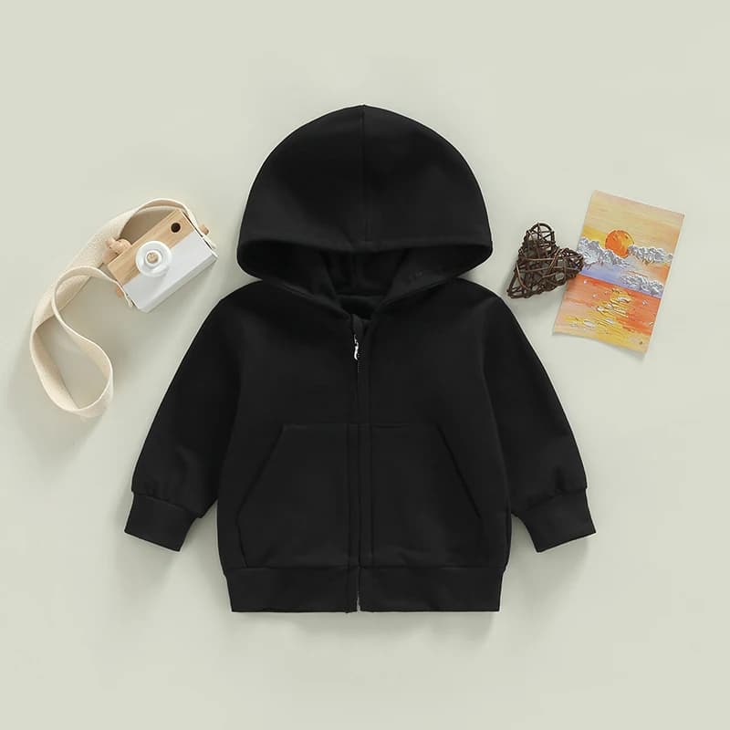 Giacca per neonati giacche autunnali per ragazze cappotto capispalla per bambini cappotti con cerniera con cappuccio per vestiti per bambini felpe con cappuccio per bambini giacca