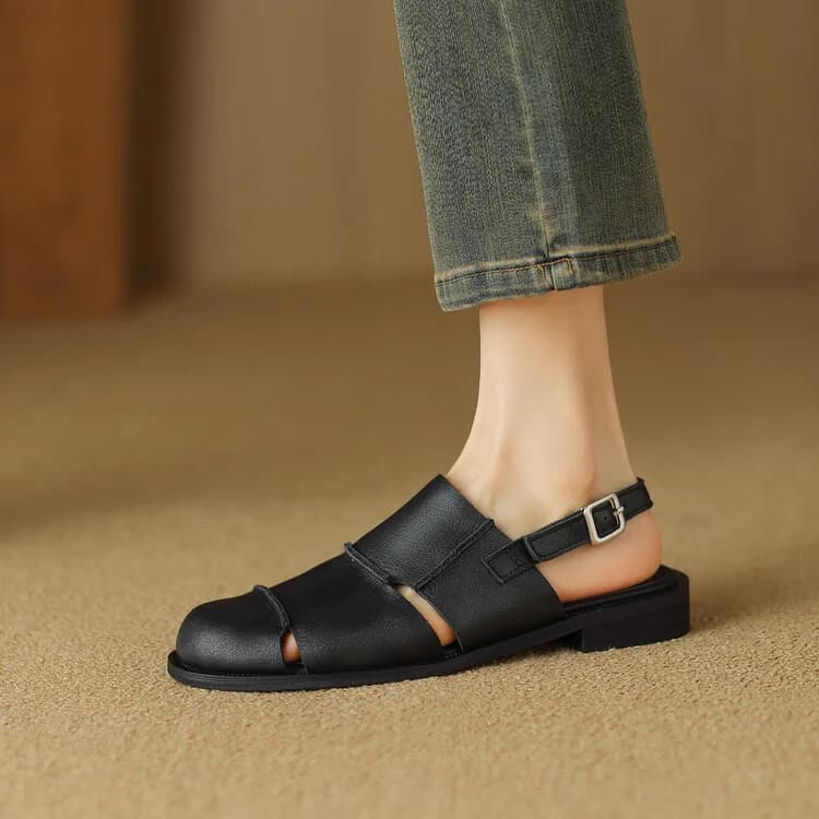Women's Sandals 2026 New, Breathable, Comfortable, with Soft Sole and Low Heel, Fashion Summer Slingback Shoes, Versatile and Casual