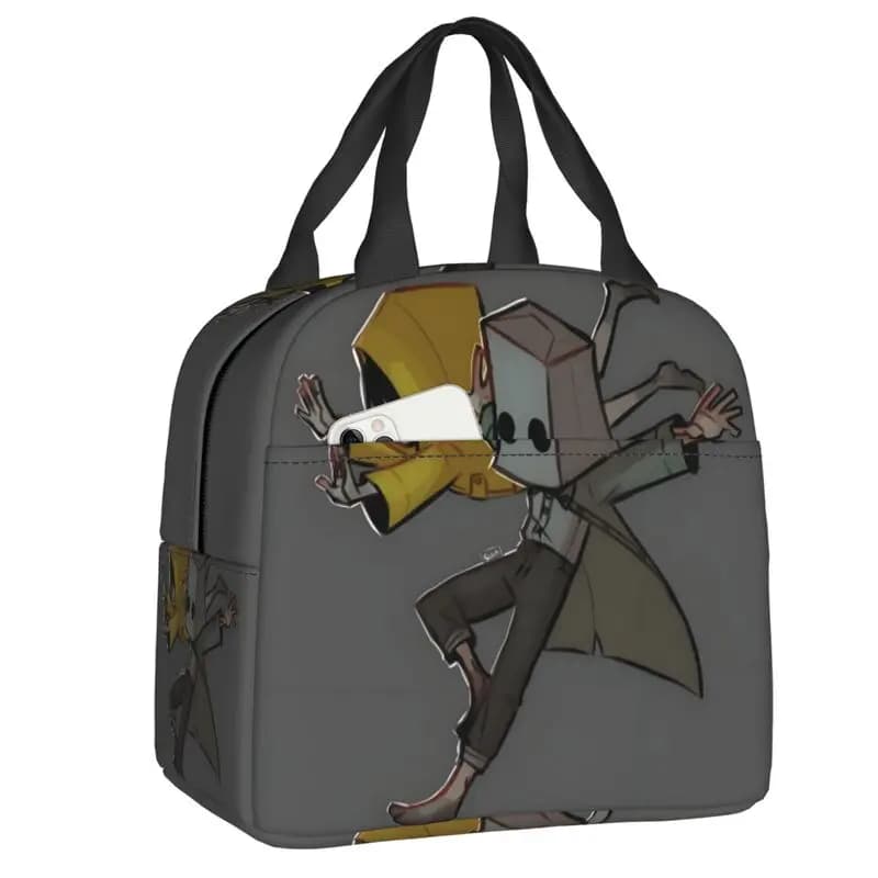 Gioco personalizzato L-Little Nightmares Anime Borse pranzo isolate per viaggi in campeggio Bento Box termico a tenuta stagna per donne e bambini