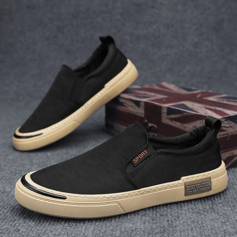 Spring Autumn Sneakers Man Slip-ons Leisure Breathable Sports Plimsoll Flat Canvas Vulcanize Shoes for Men Shipping Free Trendy
