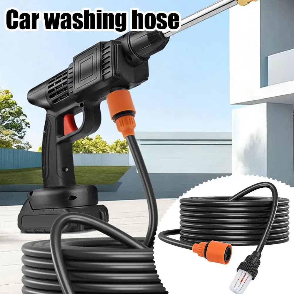 Tubo Universale per Autolavaggio con Filtro per Idropulitrice a Batteria al Litio Senza Fili, Antigelo, Autoadescante, Ricambio per Macchina Pulitrice