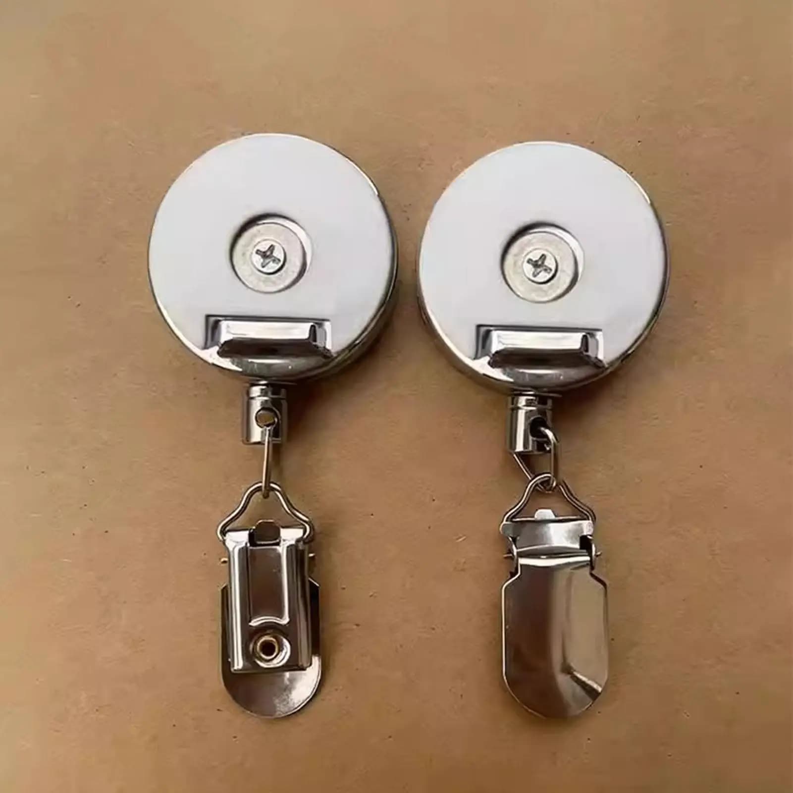 Metal Towel Clip No-Drill Dishwasher Towel Clips Retractable Steel Wire Rope Wall Mount Easy-Pull Buckle for Smooth Walls