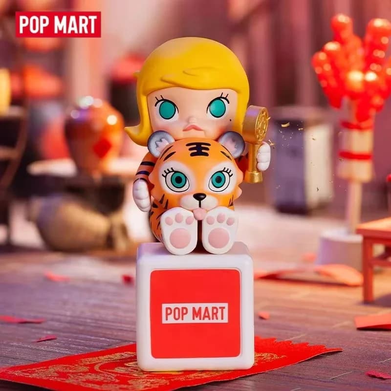 POP MART Serie Anno Nuovo della Tigre, Giocattoli Trendy in Scatola Misteriosa, Statuette Anime, Ornamenti, Regalo