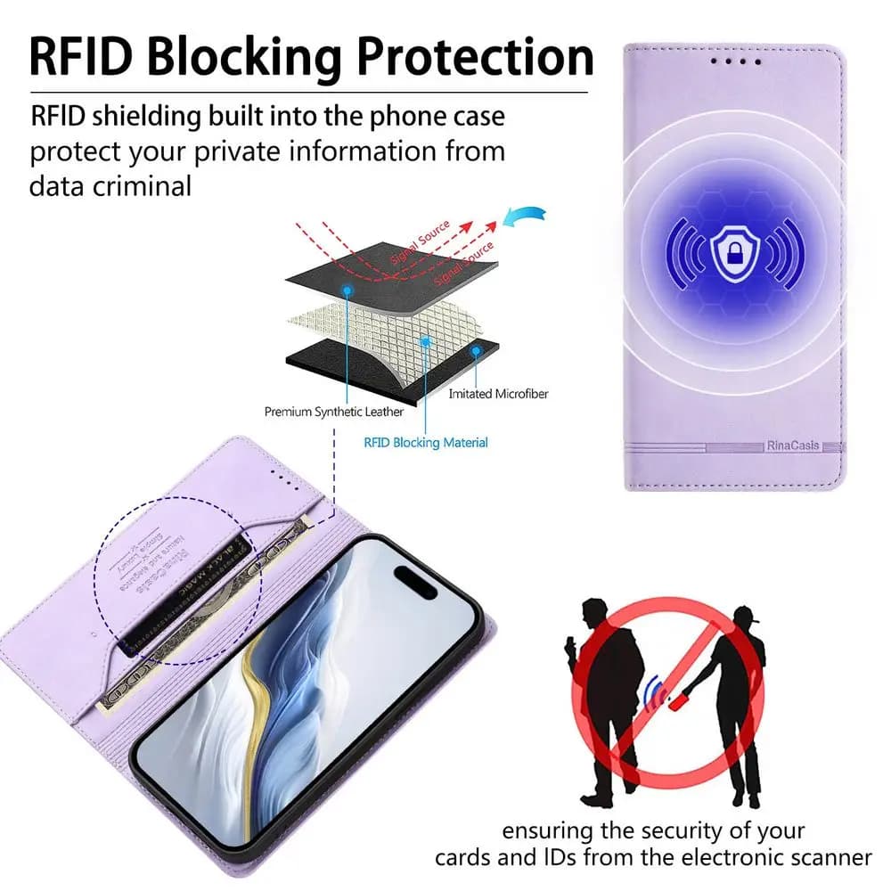 Custodia a Portafoglio in Pelle con Chiusura Magnetica e Slot per Carte per Infinix Hot 60 60i 50 Pro Plus 50i 40 40i 30 30i Play NFC 20 20i 20S 4G 5G