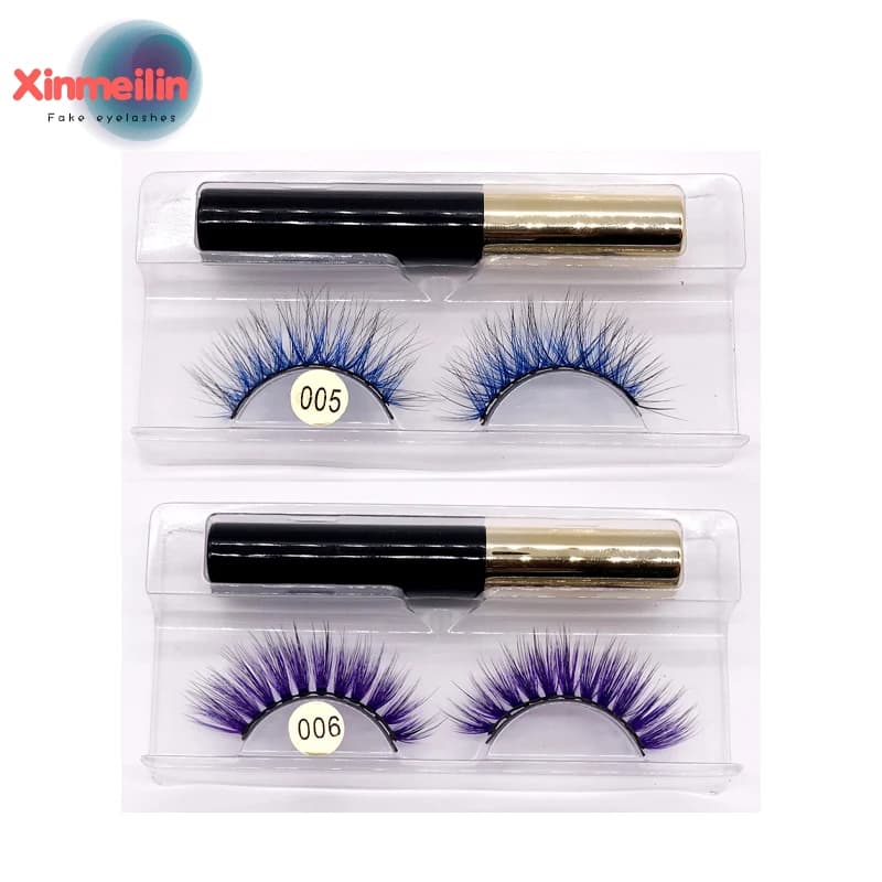 Set di ciglia magnetiche colorate 3D Waterproof Lasting Naturally Magnetic Eyeliner 5 Magnet Makeup Extension COSPLAY ciglia finte