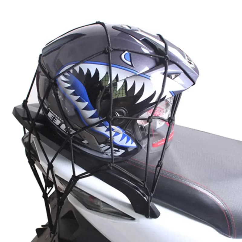 Motorcycle Luggage Net Helmet Mesh Fuel Tank Net Pocket Motorcycle Helmet Net Pocket Compaction Storage Cargo Sorting Net