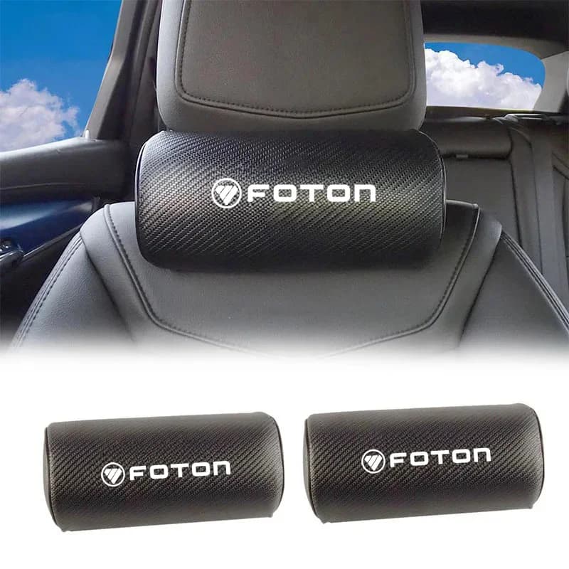 Carbon Fiber Car Seat Headrest Neck Support Pillow Travel Rest Pillow For Foton pickup General Tunland G7 G8 G9 Auman Toano