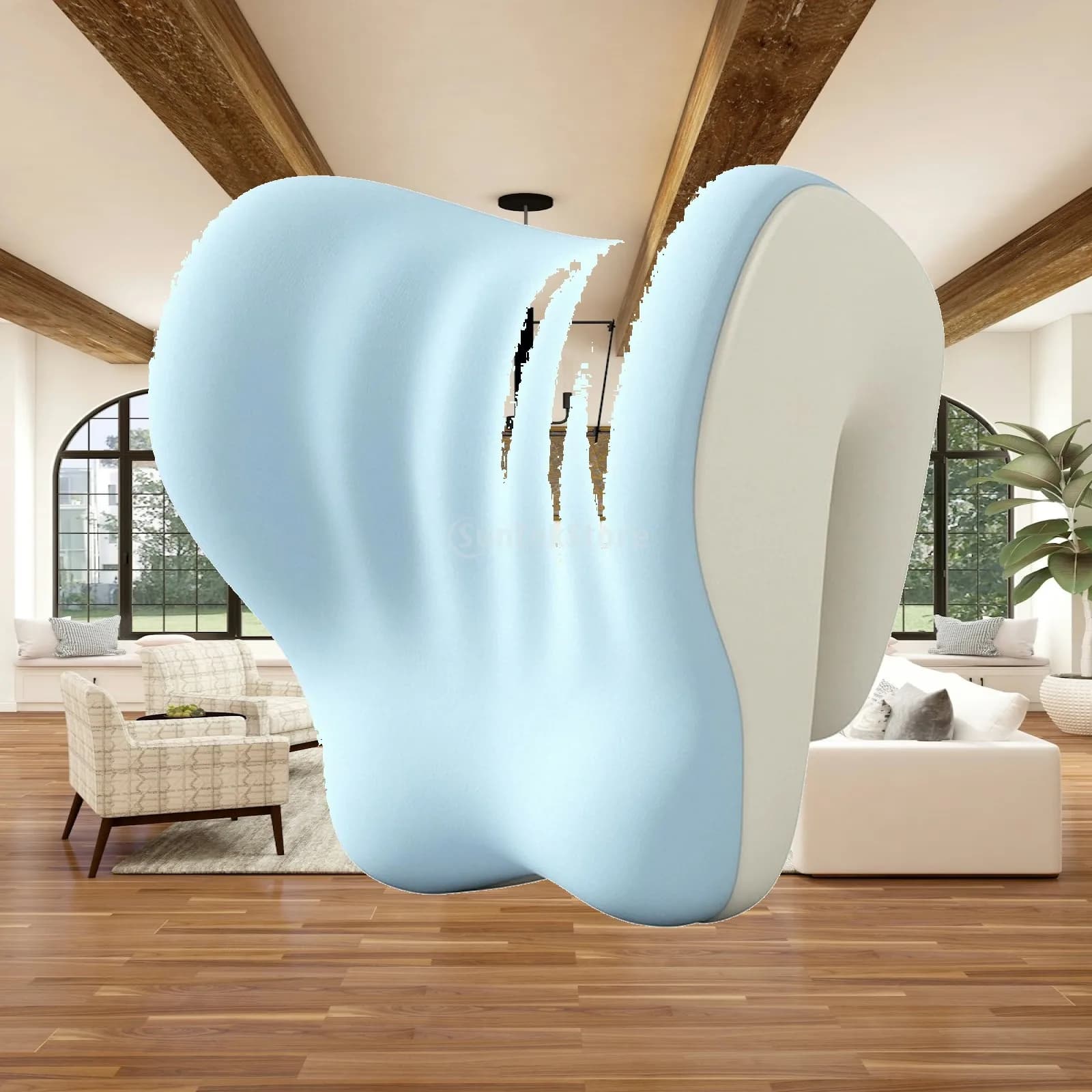 Contoured Rest Pillow with Neck Support | Compact Size for Travel, Ergonomic Face Pillow, Desk