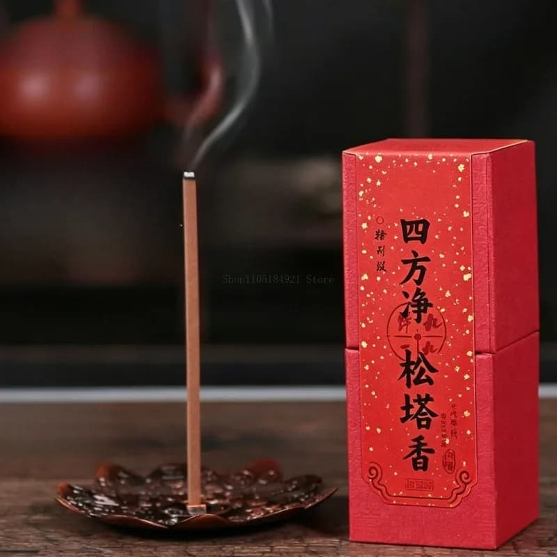 81 Pezzi - Scatola di Bastoncini d'Incenso Grezzi di Pino Naturale per Purificazione, Campo Magnetico, Portafortuna, Aromaterapia per Camera da Letto, Hotel, Ufficio