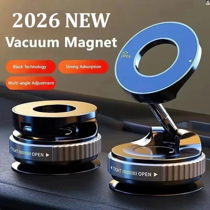 Supporto Magnetico per Telefono da Auto Aggiornato, Pieghevole, Regolabile Multi-Angolo, con Forte Aspirazione, per Navigazione Auto