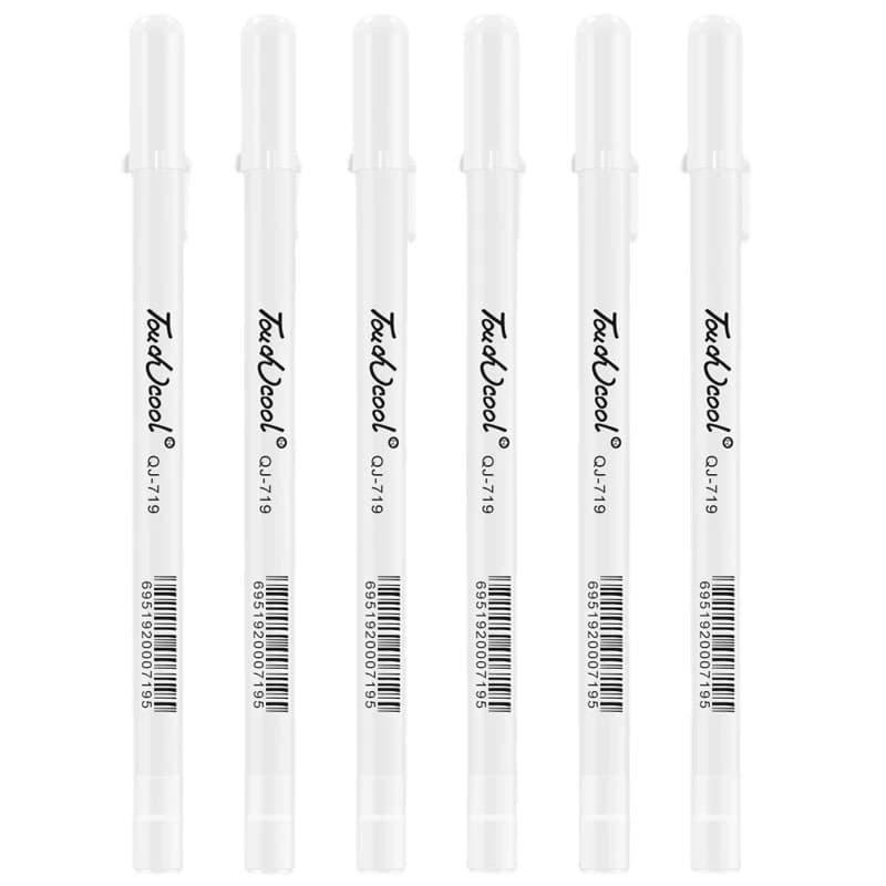 5 PCS Bianco Manga Pennarelli Set 0.8mm Inchiostro Permanente Scrapbook Pneumatico Penna Materiale Scolastico Impermeabile Cancelleria Arte Pennello Penna