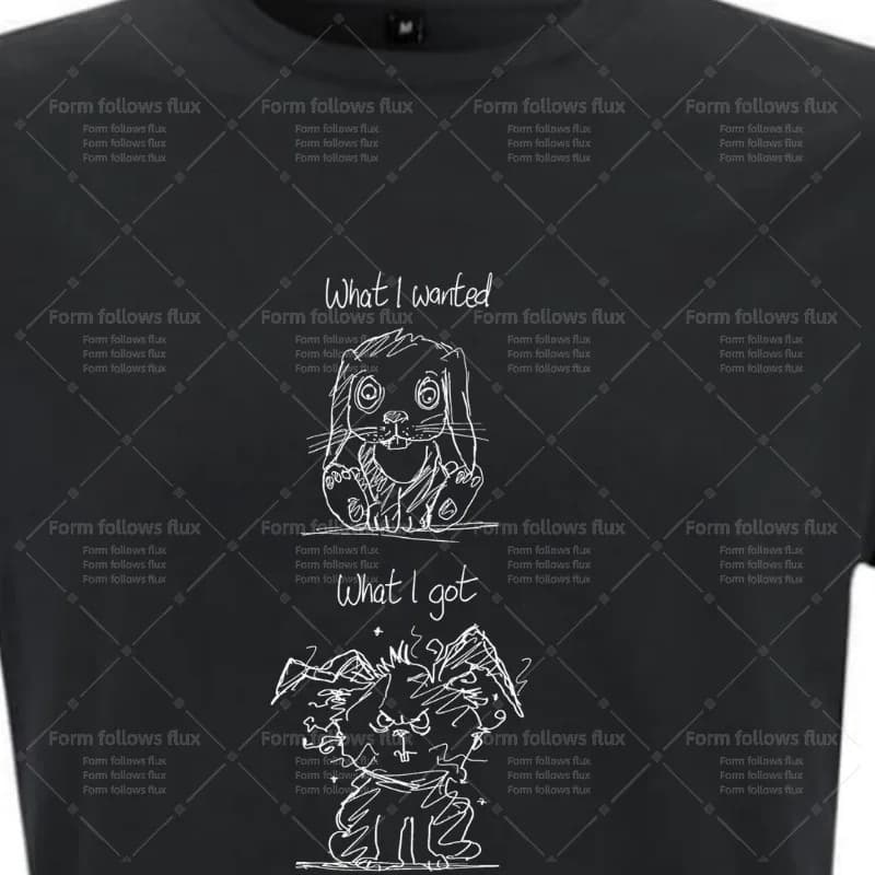 T-shirt con cappuccio da uomo 2026: Quello che volevo dire - Conigli, animali, divertimento, mamma, stile fumetto disegnato a mano, unisex, taglie dalla S alla 6XL, adatto anche per taglie forti