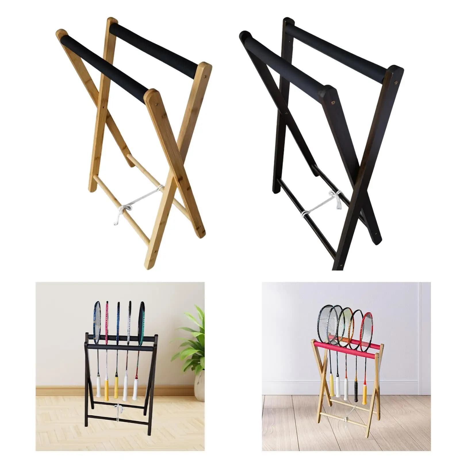 Badminton Racket Door, Multipurpose, Resistant, Space Saving, Tennis Rack Support for Garage, Schools, Stadiums
