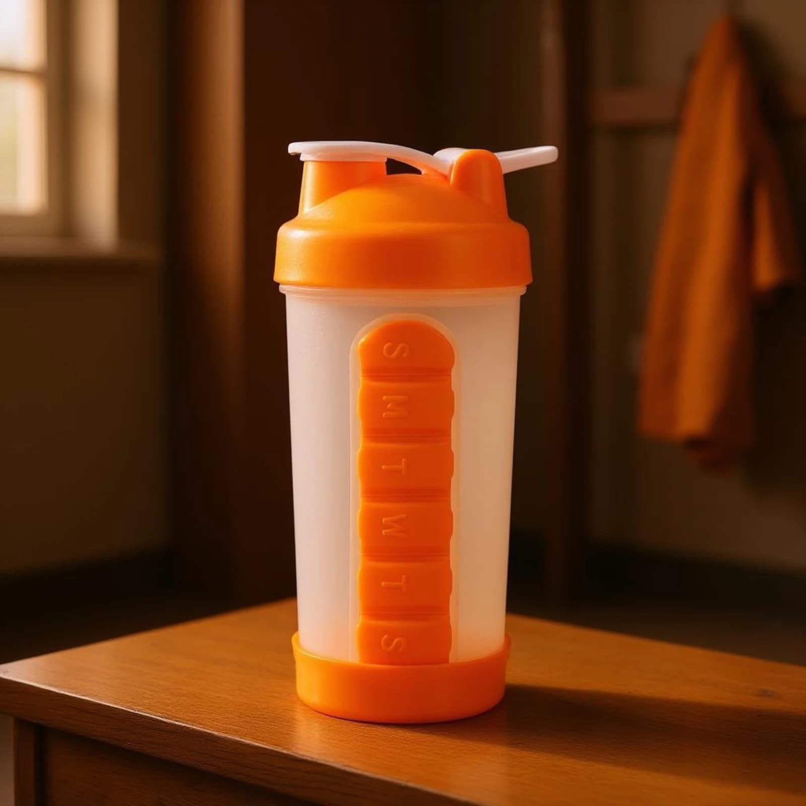 Shaker per Proteine con Impugnatura Laterale, Bottiglia per Miscelare Proteine, Resistente alle Temperature, Trasparente