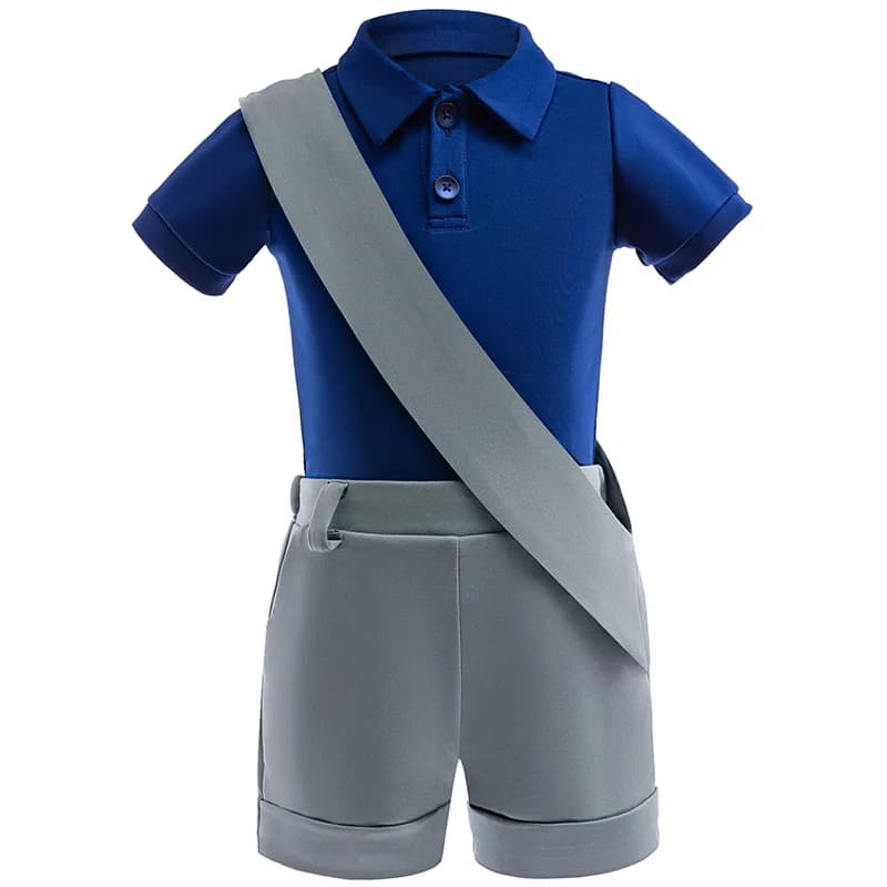 Halloween Costume Kids Earth Commissioner Costume Space Explorer Costume Boys Shirt+Shorts 2pcs Sets Carnival Cosplay Costume