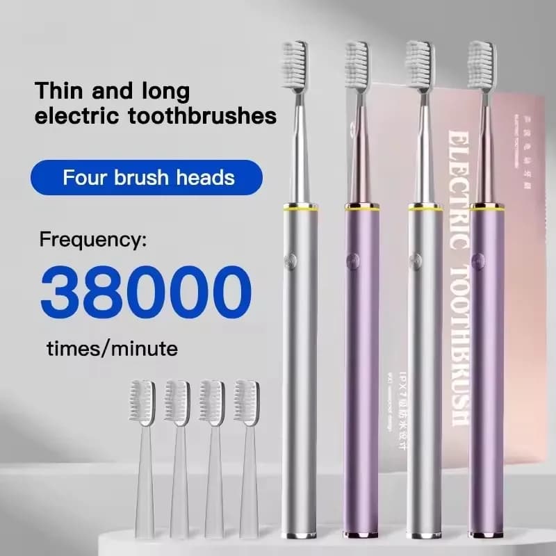 Spazzolino elettrico sonico Spazzolino sottile mentale Timer per il corpo Spazzolino ricaricabile per le donne Pure Wisdom Beauty Setole morbide DuPont