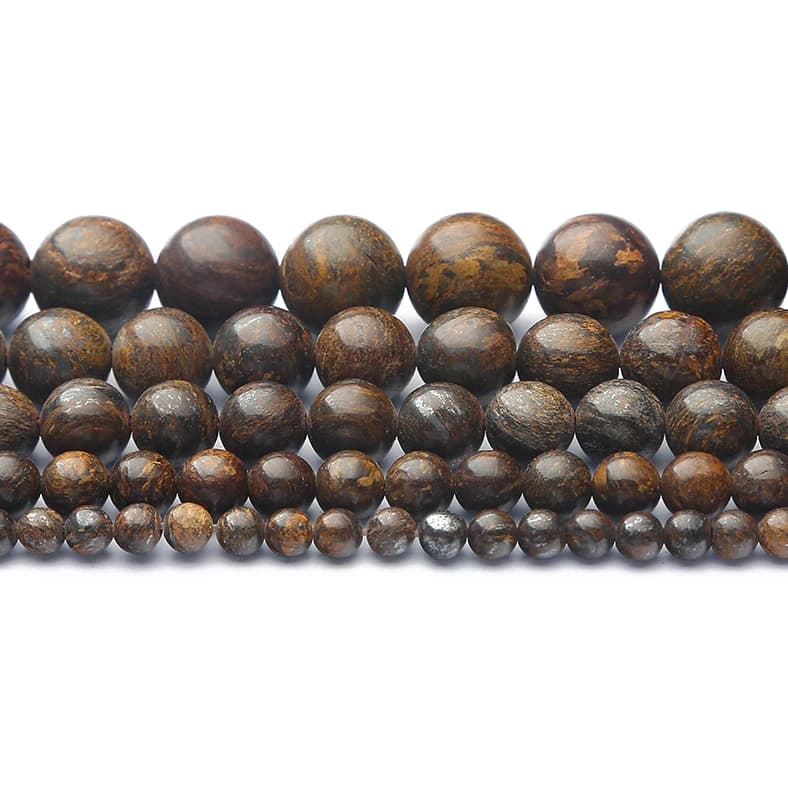 Perline distanziatrici rotonde in marmo grigio naturale da 6, 8, 10 mm per la creazione di gioielli fai da te, braccialetti, collane, orecchini e accessori.