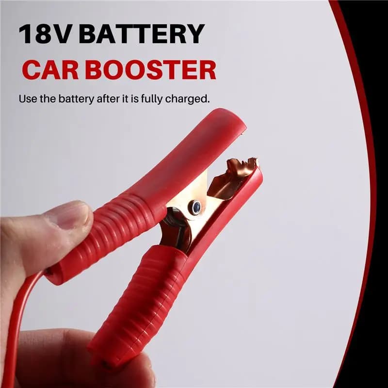 Avviatore di Emergenza con Batteria 18V, Cavi di Avviamento per Auto, Adattatore di Alimentazione d'Emergenza Fai-da-Te