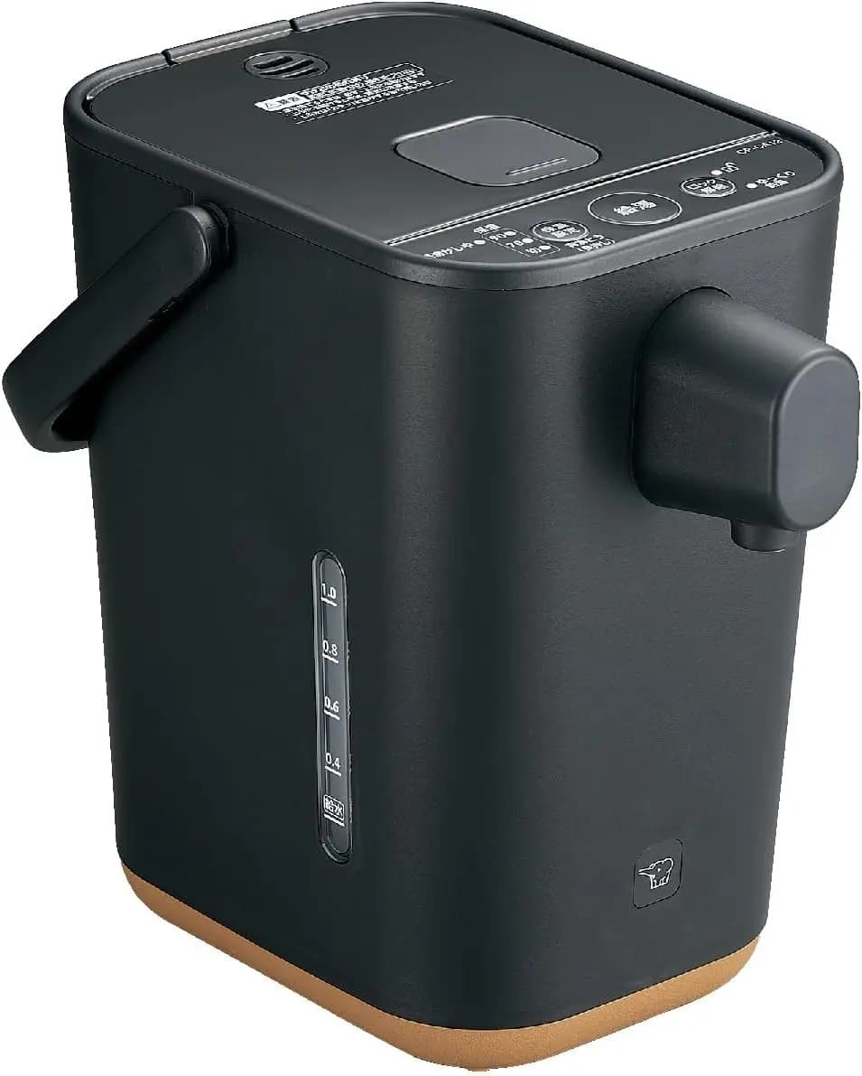 Japanese electric kettle with microcomputer boiling technology, black, shipping from Japan