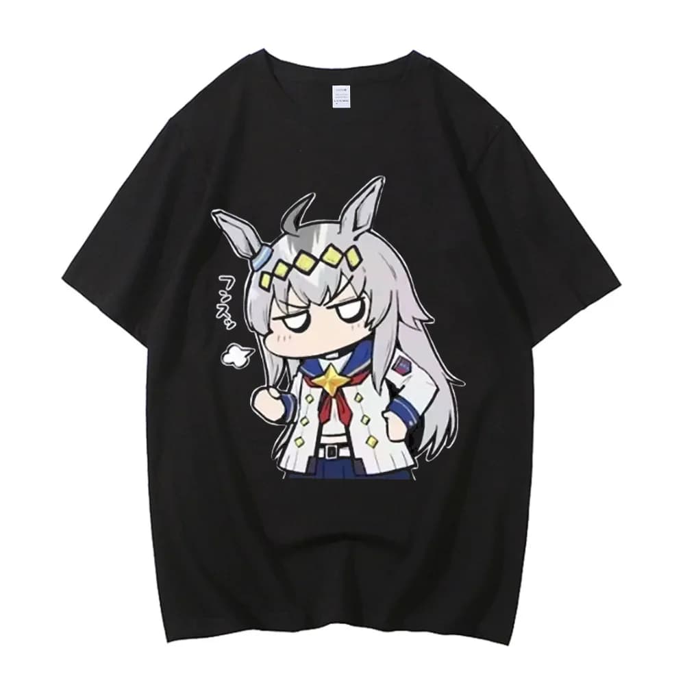 Umamusume cotton t-shirt teen Pop Culture Y2k Retro Punk graphic top tees 80s Pastel Digital aesthetic kawaii Psychedelic