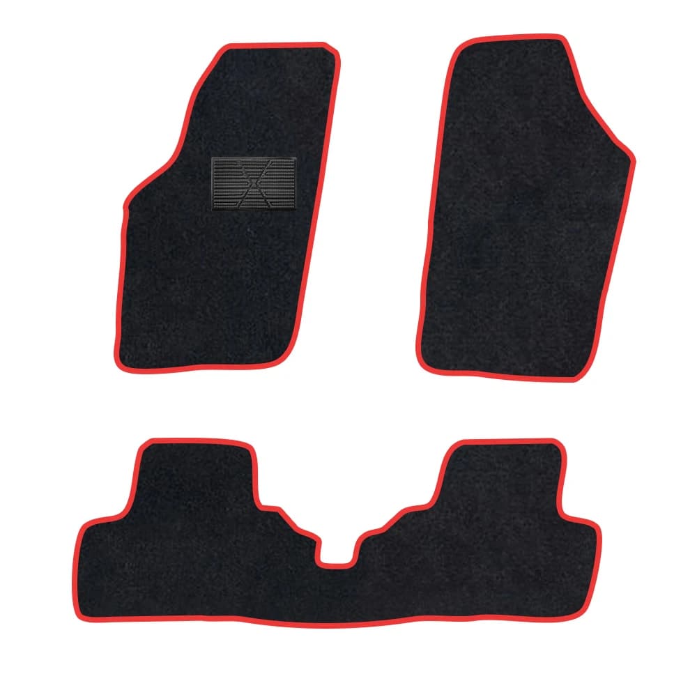 Tappetino per auto per Citroen C3 2009–2016 SC A51 Pelle scamosciata di poliestere antiscivolo Supporto nero Rosso Vincolante Trim Edge