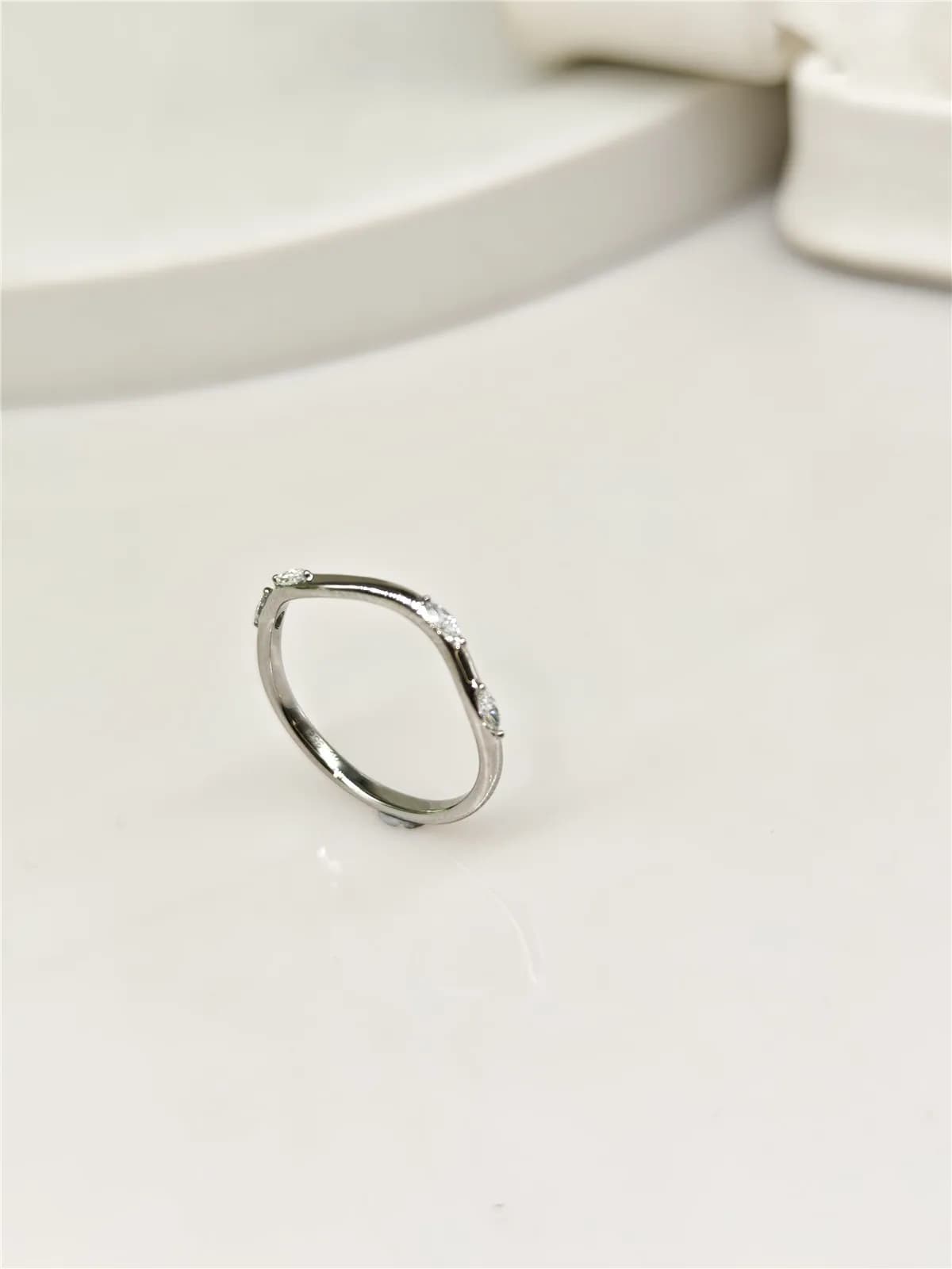 10K gold physical real gold laboratory-grown diamond, Musk special-shaped diamond ring, HPHT ring, engagement ring, platinum