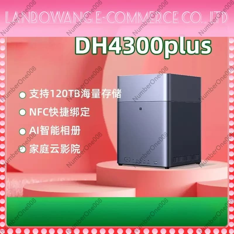 4-Bay Desktop NAS Storage, 8GB RAM Remote Access & AI Photo Album, Personal Cloud Network Attached Storage (Diskless)