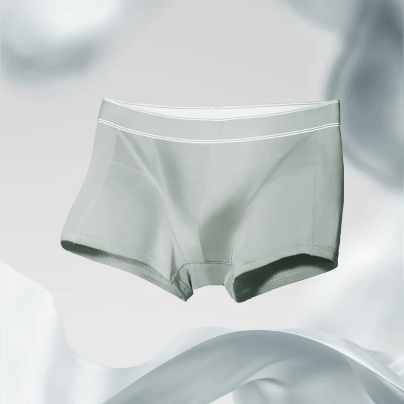 3 pairs of men's ice silk underpants, men's four-cornered trouser cuffs, antibacterial flat-cornered short underpants, summer th