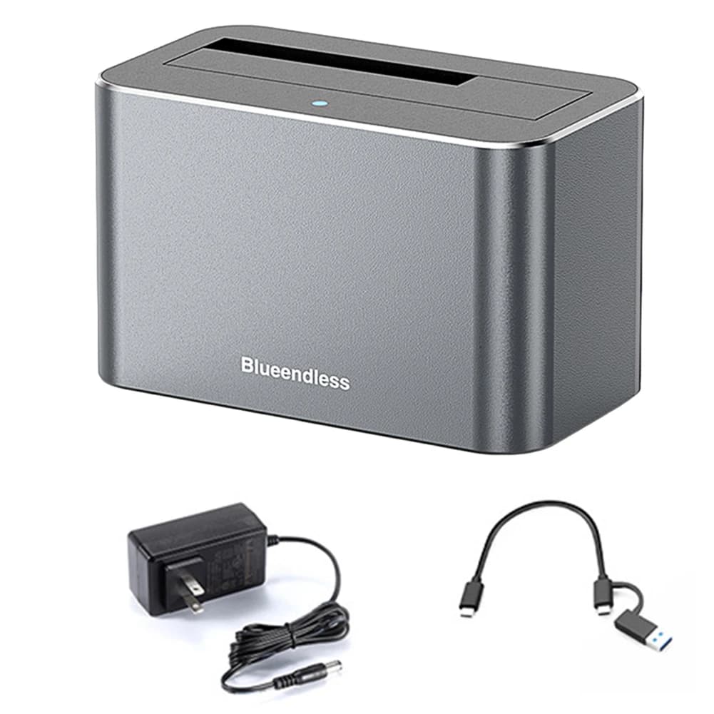 Hard Drive Dock USB3.0 To SATA External Hard Drive Docking Station SAS To USB 3.0 Adapter for 2.5 & 3.5 Inch SATA/SAS HDD SSD