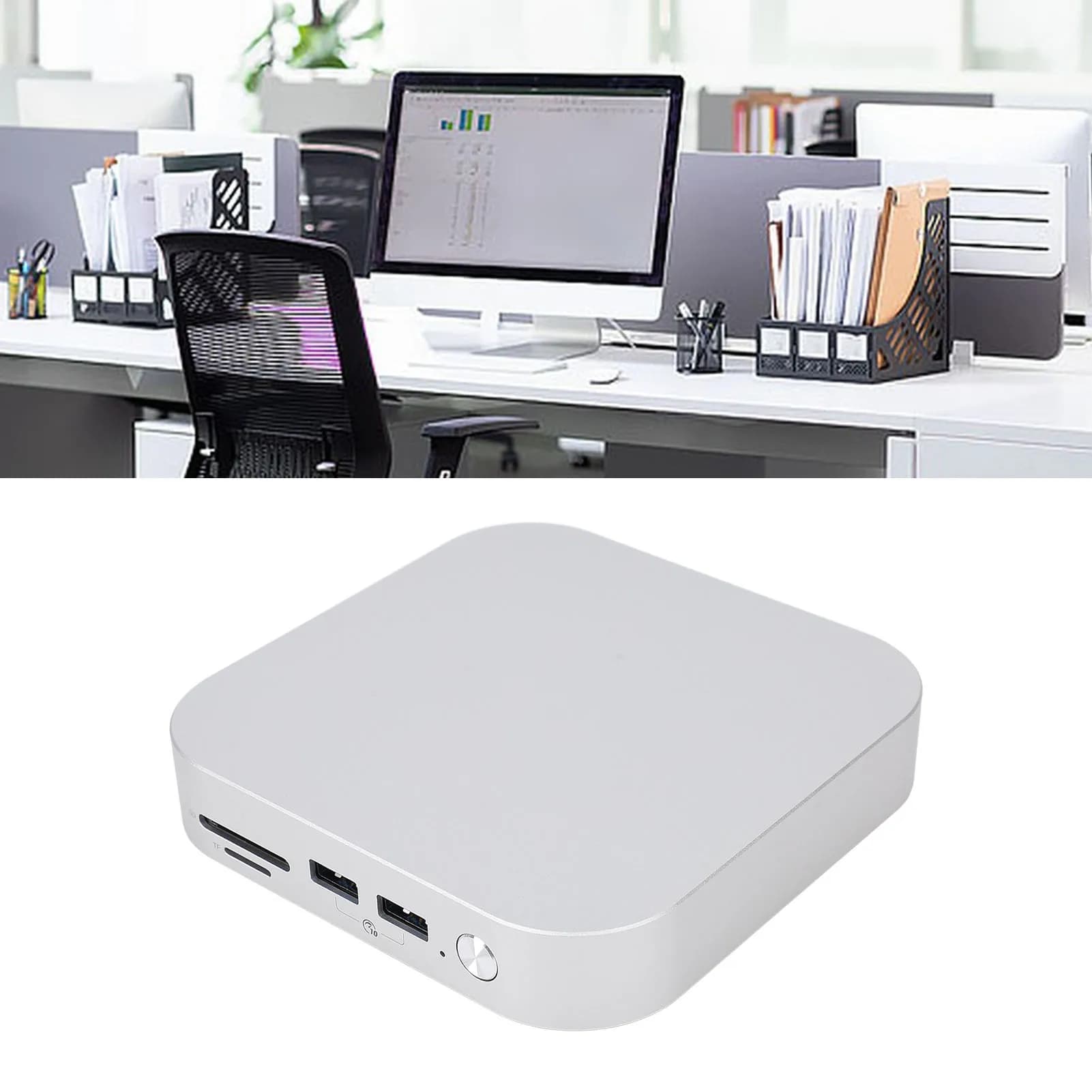 Dock in Lega di Alluminio per Mac Mini M4, Larghezza di Banda 40Gbps, Plug and Play, Trasferimento Dati Veloce, Facile Configurazione per l'Intrattenimento