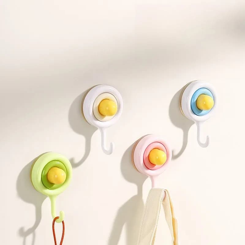 Set di 4 Ganci a Ventosa Arcobaleno Multiuso per Dormitorio e Cucina, Ganci da Appendere Sopra la Porta per Cappotti e Cappelli