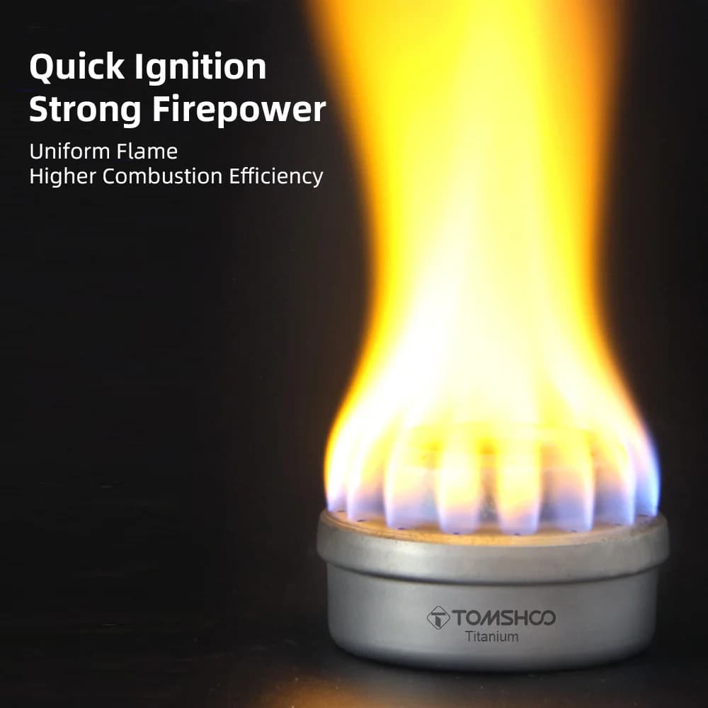 Backpacker Stove Mini Alcohol Burner Ti Camping Stove with Support Portable Alcohol Stove Survival Stove Efficient Burner