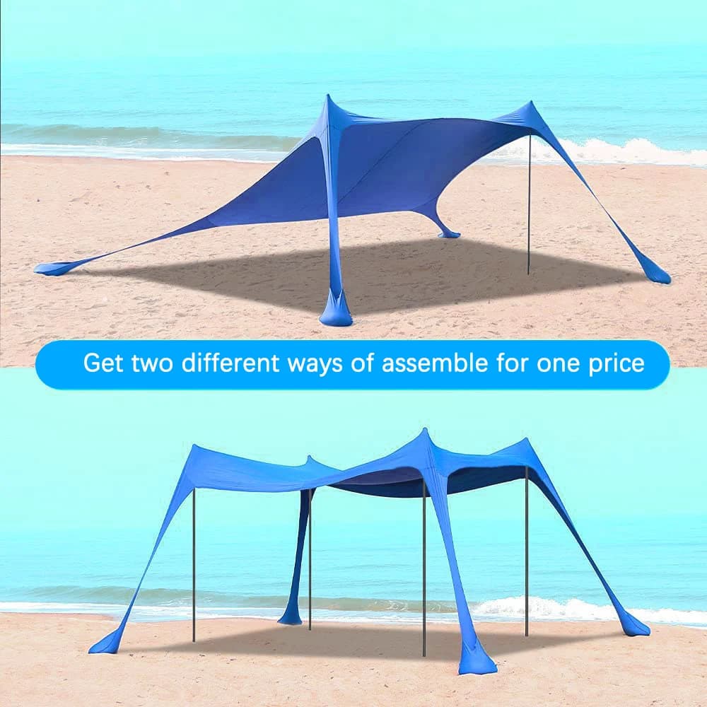 Tenda ultraleggera tenda da sole da spiaggia tenda da sole portatile tenda parasole tenda da campeggio di grandi dimensioni tende UPF50 + tenda da Patio UV